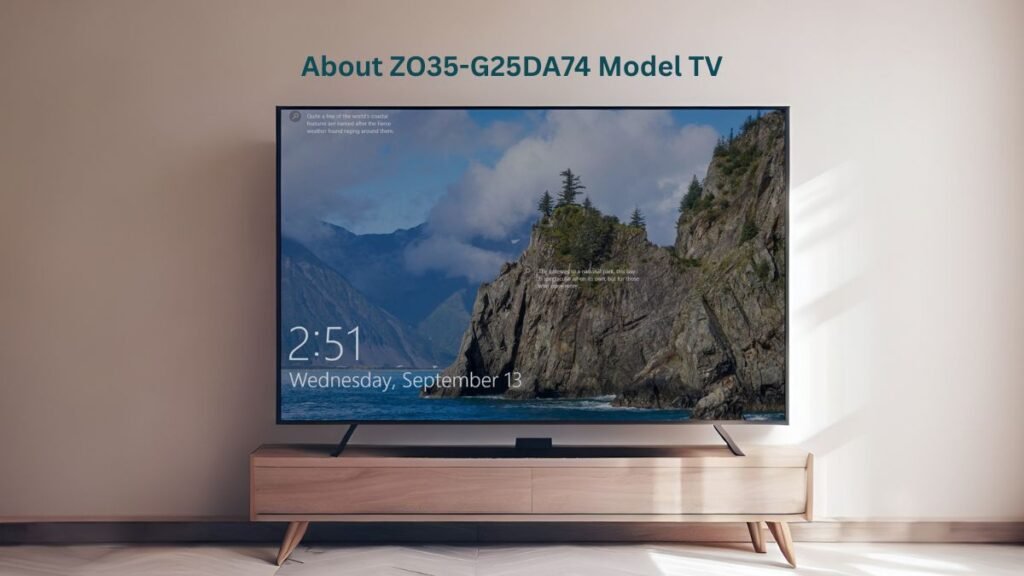 About ZO35-G25DA74 Model TV